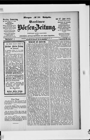 Berliner Börsen-Zeitung vom 27.06.1912