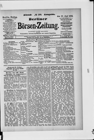 Berliner Börsen-Zeitung vom 28.06.1912