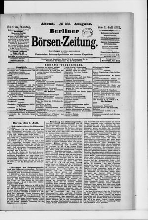 Berliner Börsen-Zeitung on Jul 1, 1912