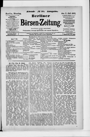 Berliner Börsen-Zeitung vom 02.07.1912