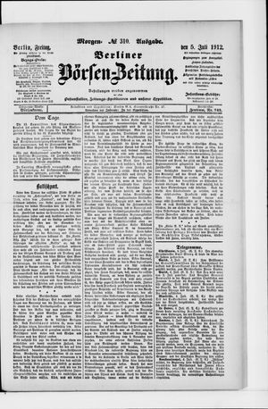 Berliner Börsen-Zeitung vom 05.07.1912