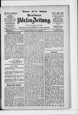 Berliner Börsen-Zeitung vom 06.07.1912
