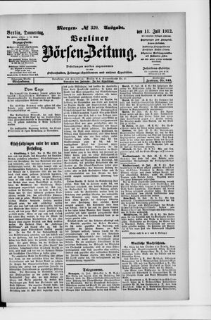 Berliner Börsen-Zeitung vom 11.07.1912