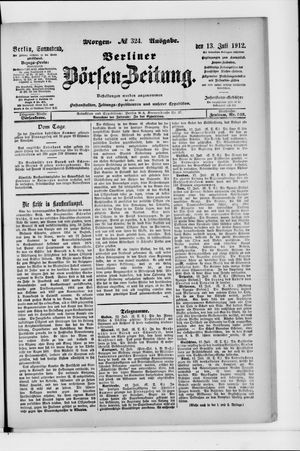 Berliner Börsen-Zeitung on Jul 13, 1912