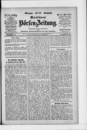 Berliner Börsen-Zeitung vom 14.07.1912