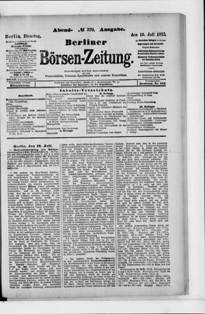 Berliner Börsen-Zeitung vom 16.07.1912