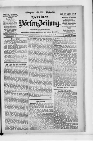 Berliner Börsen-Zeitung vom 17.07.1912