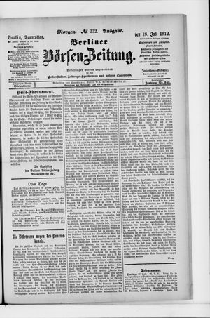 Berliner Börsen-Zeitung vom 18.07.1912