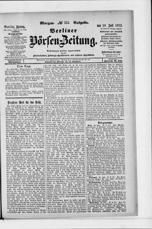 Berliner Börsen-Zeitung vom 19.07.1912