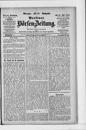 Berliner Börsen-Zeitung on Jul 20, 1912