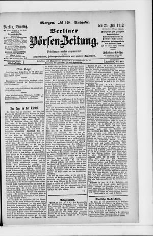 Berliner Börsen-Zeitung vom 23.07.1912