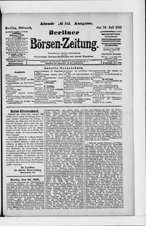 Berliner Börsen-Zeitung vom 24.07.1912