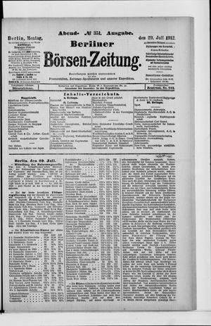 Berliner Börsen-Zeitung vom 29.07.1912