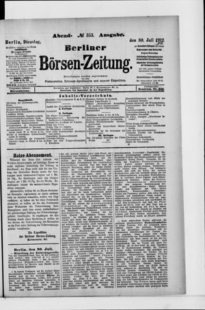 Berliner Börsen-Zeitung vom 30.07.1912