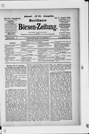Berliner Börsen-Zeitung vom 03.08.1912