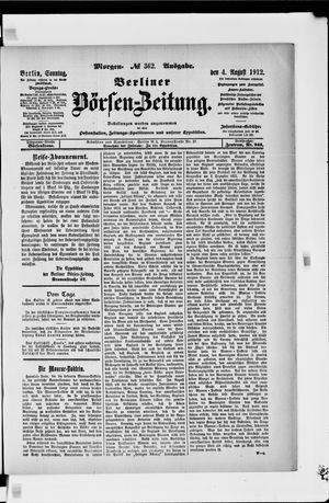 Berliner Börsen-Zeitung vom 04.08.1912