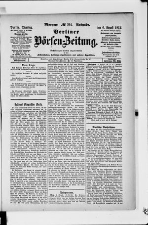 Berliner Börsen-Zeitung vom 06.08.1912