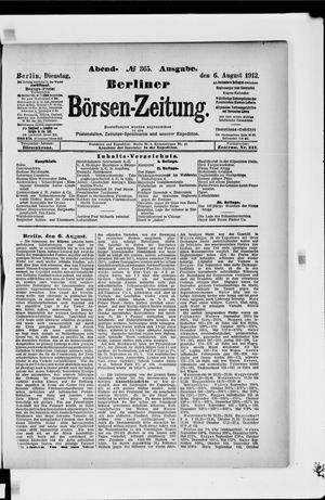 Berliner Börsen-Zeitung vom 06.08.1912