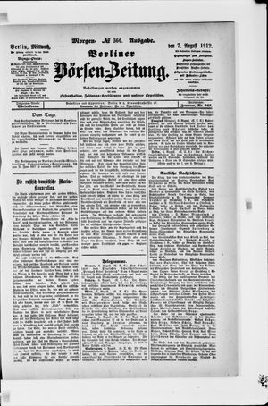 Berliner Börsen-Zeitung vom 07.08.1912