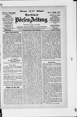 Berliner Börsen-Zeitung vom 08.08.1912