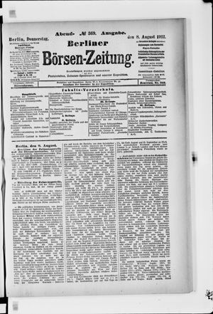 Berliner Börsen-Zeitung vom 08.08.1912