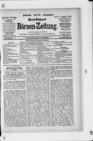 Berliner Börsen-Zeitung vom 09.08.1912