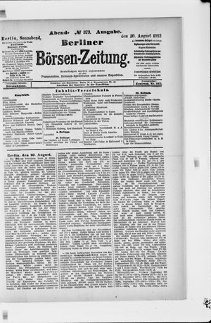 Berliner Börsen-Zeitung vom 10.08.1912