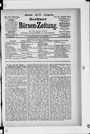 Berliner Börsen-Zeitung vom 13.08.1912