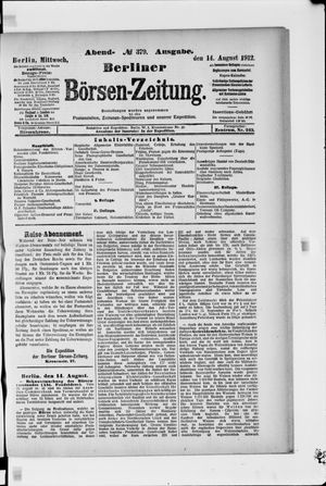 Berliner Börsen-Zeitung vom 14.08.1912
