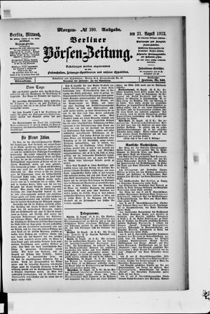 Berliner Börsen-Zeitung vom 21.08.1912