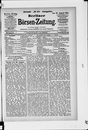 Berliner Börsen-Zeitung vom 23.08.1912