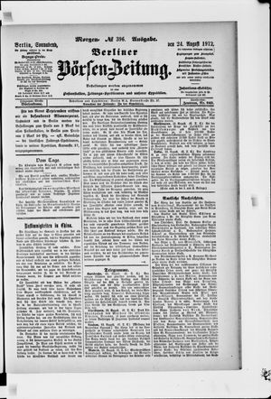 Berliner Börsen-Zeitung on Aug 24, 1912