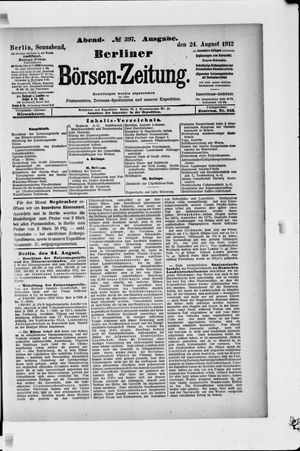 Berliner Börsen-Zeitung on Aug 24, 1912