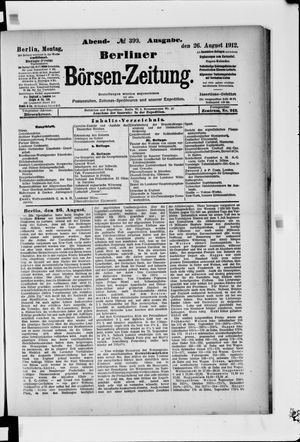 Berliner Börsen-Zeitung vom 26.08.1912