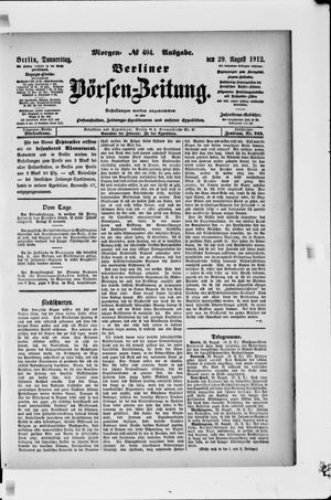 Berliner Börsen-Zeitung vom 29.08.1912