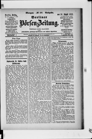 Berliner Börsen-Zeitung vom 30.08.1912