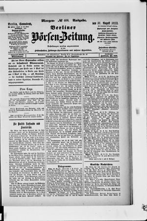 Berliner Börsen-Zeitung vom 31.08.1912