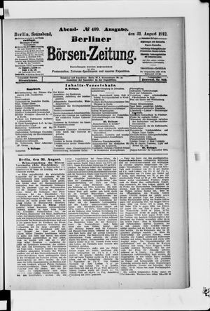 Berliner Börsen-Zeitung vom 31.08.1912