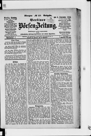 Berliner Börsen-Zeitung on Sep 1, 1912