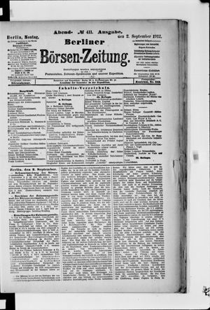 Berliner Börsen-Zeitung vom 02.09.1912