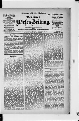 Berliner Börsen-Zeitung vom 03.09.1912