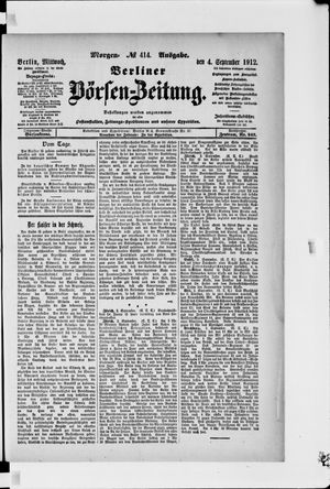 Berliner Börsen-Zeitung vom 04.09.1912
