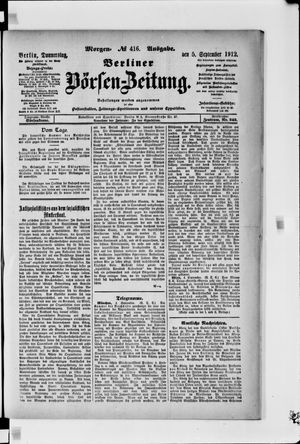 Berliner Börsen-Zeitung vom 05.09.1912