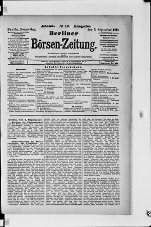 Berliner Börsen-Zeitung vom 05.09.1912