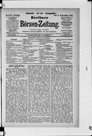 Berliner Börsen-Zeitung vom 06.09.1912