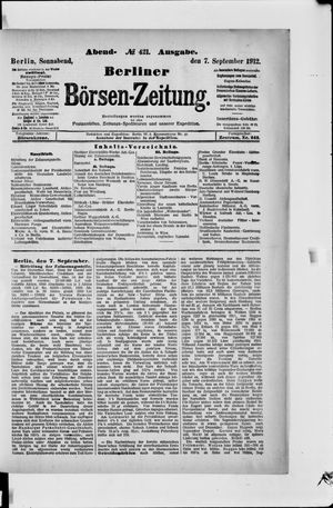 Berliner Börsen-Zeitung vom 07.09.1912