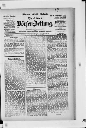 Berliner Börsen-Zeitung vom 08.09.1912