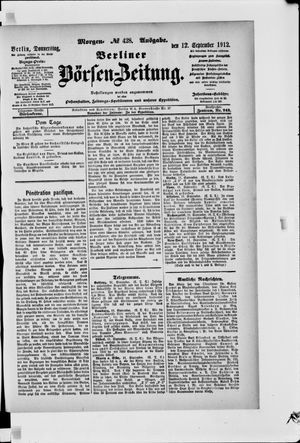 Berliner Börsen-Zeitung vom 12.09.1912