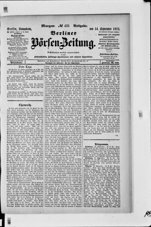 Berliner Börsen-Zeitung vom 14.09.1912