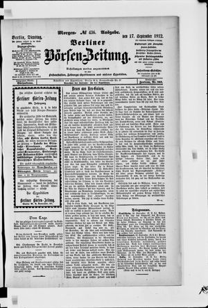 Berliner Börsen-Zeitung vom 17.09.1912